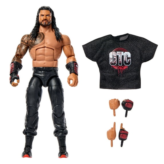 WWE Elite Roman Reigns Action Figure, Series #123 Set, 6-inch Collectible with Accessories